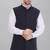  men's self texture nehru jacket - blue