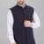  men's self texture nehru jacket - blue