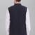  men's self texture nehru jacket - blue