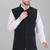  men's self texture nehru jacket - dark green