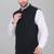  men's self texture nehru jacket - dark green