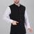  men's self texture nehru jacket - black
