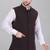  men's self texture nehru jacket - brown