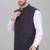  men's polycotton nehru jacket - dark grey