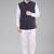  men's polycotton nehru jacket - dark grey
