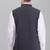  men's polycotton nehru jacket - dark grey