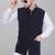  men's polycotton nehru jacket - navy blue