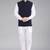  men's polycotton nehru jacket - navy blue