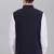  men's polycotton nehru jacket - navy blue