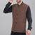  men's polycotton nehru jacket - brown