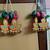 traditional diya floral artificial flower pearl hanging for festive home decoration pack of 2