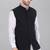  men's polycotton nehru jacket - black