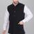  men's polycotton nehru jacket - black