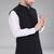  men's polycotton nehru jacket - black