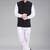  men's polycotton nehru jacket - black