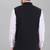  men's polycotton nehru jacket - black