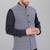 Veera paridhaan men's kashida embroidered nehru jacket - blue
