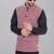  men's kashida embroidered nehru jacket - red