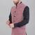  men's kashida embroidered nehru jacket - red