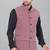  men's kashida embroidered nehru jacket - red