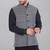  men's kashida embroidered nehru jacket - black