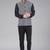  men's kashida embroidered nehru jacket - black