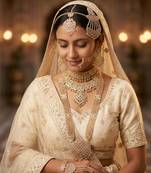 GOLD Moti Kundan Necklace Set for Women