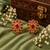 Gold plated ruby stone floral stud earrings | south indian temple style jewelry