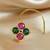 Sizzling gold floral Stone nose ring accessory nosepin or nosering