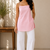 Sleeveless Spaghetti Strap Long Camisole Top with Side Slits