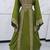 Luxury Olive Green Moroccan Kaftan Dress – Heavy Gold Embroidered Wedding & Party Wear