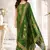 Emerald Green Dola Silk Gold-Embroidered Kurta Set