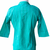 Shirt Style Mandarin Collar Button-Down Top with 3/4 Sleeves