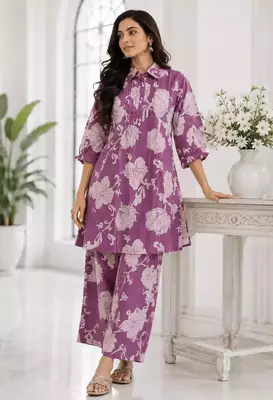 Light Purple Bloom Luxe Co-Ord Set 1