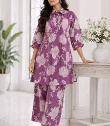 Light Purple Bloom Luxe Co-Ord Set