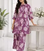 Light Purple Bloom Luxe Co-Ord Set
