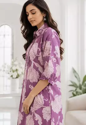 Light Purple Bloom Luxe Co-Ord Set 4