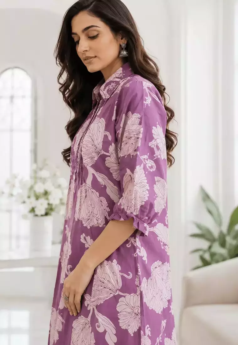 Light Purple Bloom Luxe Co-Ord Set