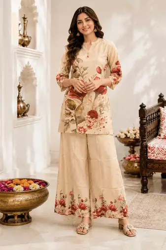 Ivory Blossom Luxe Co-Ord Set