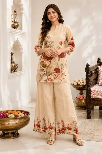 Ivory Blossom Luxe Co-Ord Set
