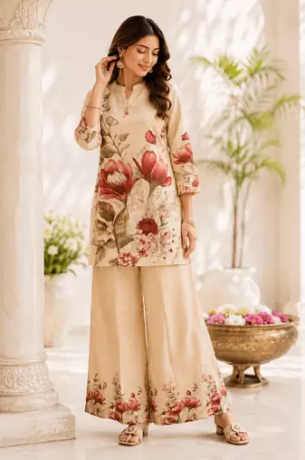 Ivory Blossom Luxe Co-Ord Set
