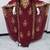 Maroon Gold Embroidered Moroccan Kaftan Stitched Dress Luxury Zari Work Farasha