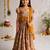Vastramay Girls Mustard Patola Print Cotton Lehenga Choli with Dupatta