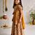 Vastramay Girls Mustard Patola Print Cotton Lehenga Choli with Dupatta