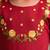 Vastramay Sishu Girls Yellow & Red Embroidered Choli with Printed Lehenga