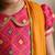 Vastramay Sishu Girls Pink Bandhani Print Cotton Lehenga Choli with Dupatta