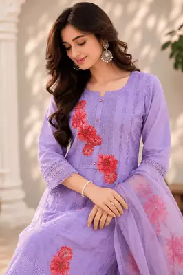 Raniriwaaz Lavender Petal Elegance Kurta Set 2