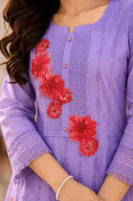 Raniriwaaz Lavender Petal Elegance Kurta Set 3