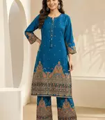Royal Blue Printed Co-ord Set