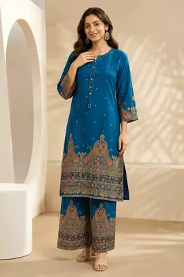 Royal Blue Printed Co-ord Set 2